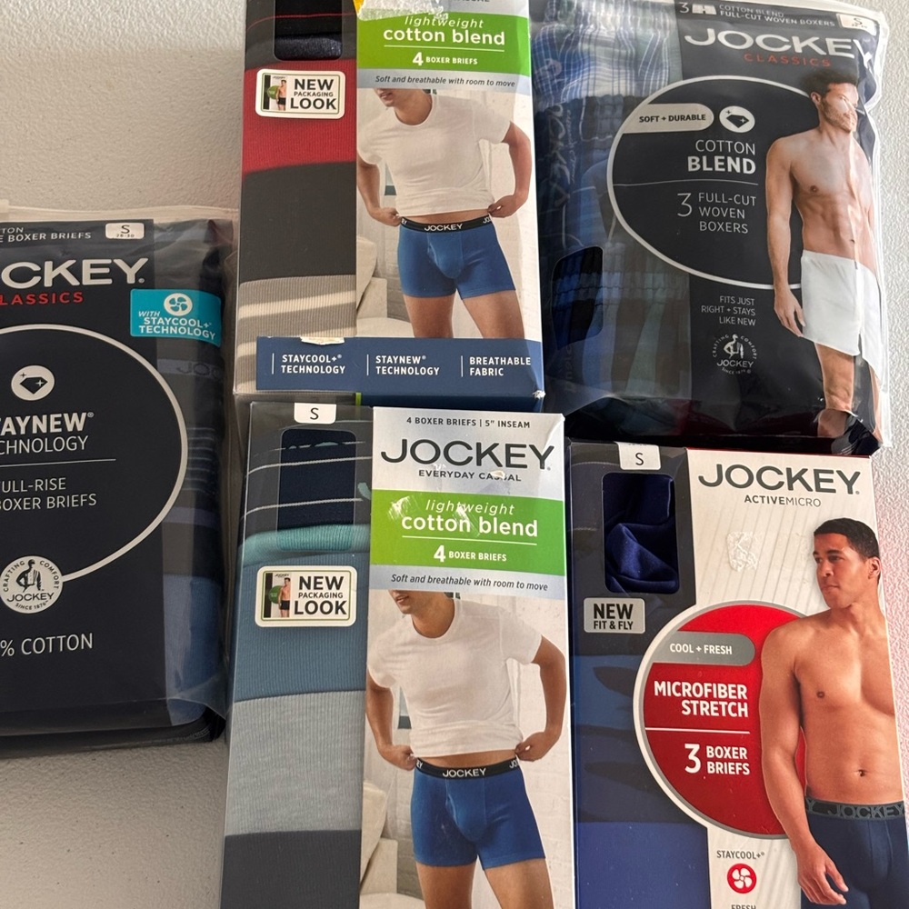 Jockey Men's Boxer Briefs - Blue, Black, Gray